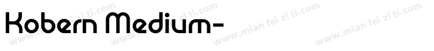 Kobern Medium字体转换